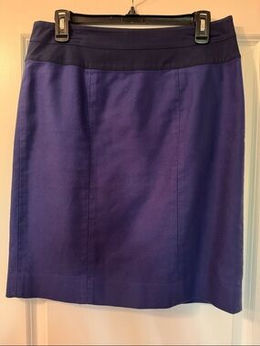 CAbi pencil skirt, navy/cobalt- blueberry resort, size 8